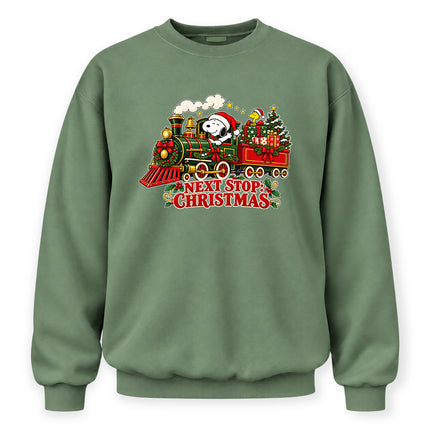 Next Stop Christmas Train Vintage Holiday Gifts Sweatshirt