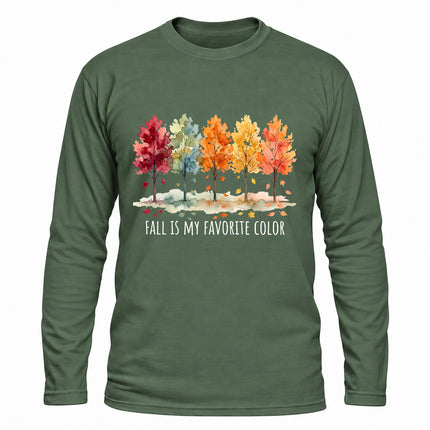 Fall Shirt Fall Is My Favorite Color Autumn Trees Long Sleeve T-Shirt