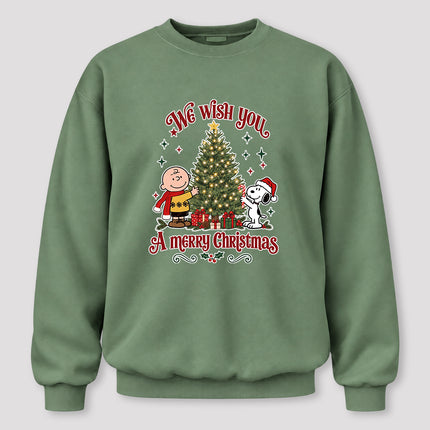We Wish You a Merry Christmas Tree Lights Crewneck Sweatshirt