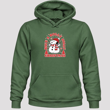 Holly Jolly Christmas Snowflake Winter Scarf Hoodie