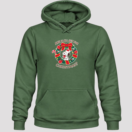 Christmas Wreath Are U All Set for Christmas Hoodie