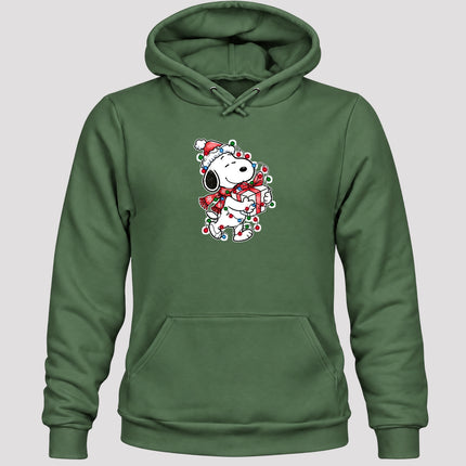 Christmas Lights Wrapped Gift Cozy Christmas Hoodie