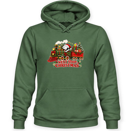 Next Stop Christmas Train Vintage Holiday Express Hoodie