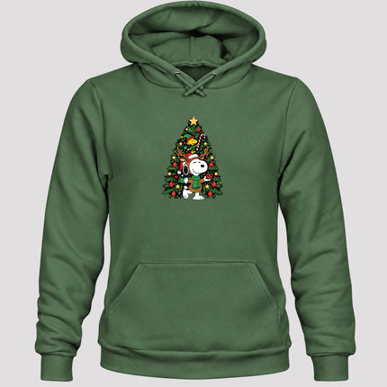 Christmas Tree Reindeer Antlers Festive Gift Hoodie