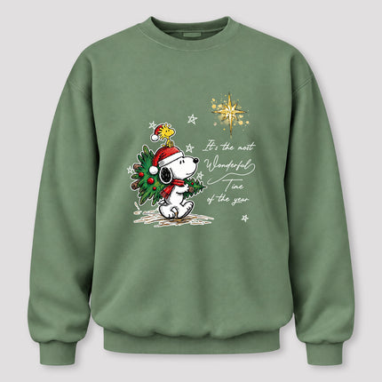 Most Wonderful Time Christmas Tree Star Sweatshirt