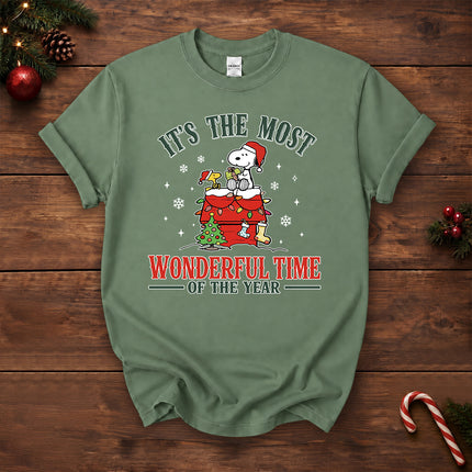Most Wonderful Time of the Year Christmas Rooftop Graphic T-Shirt