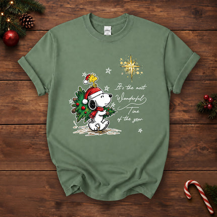 Most Wonderful Time Christmas Tree Star T-Shirt