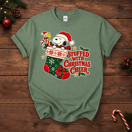 Stuffed With Christmas Cheer Stocking Holiday T-Shirt