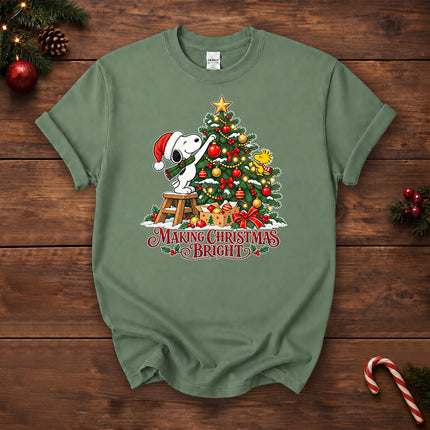 Making Christmas Bright Decorated Tree T-Shirt