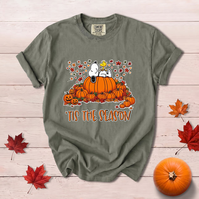 Comfort Colors Fall Autumn Tis The Season Pumpkin Patch Halloween T-Shirt