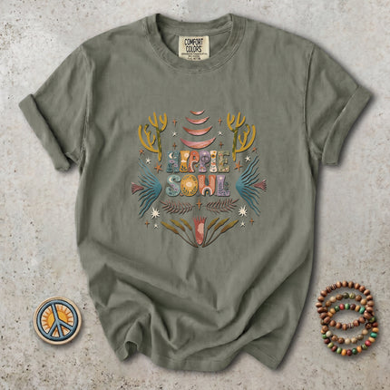 Comfort Colors Hippie Soul Boho Desert Cactus Retro T-Shirt