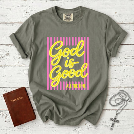 Comfort Colors God Is Good All The Time Christian Faith T-Shirt