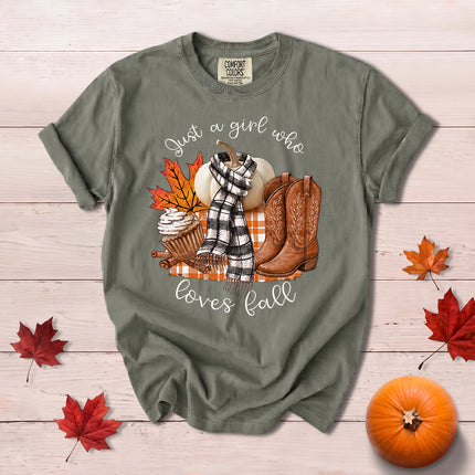 Comfort Colors Fall Autumn Cowboy Boots Pumpkin Cozy Western T-Shirt