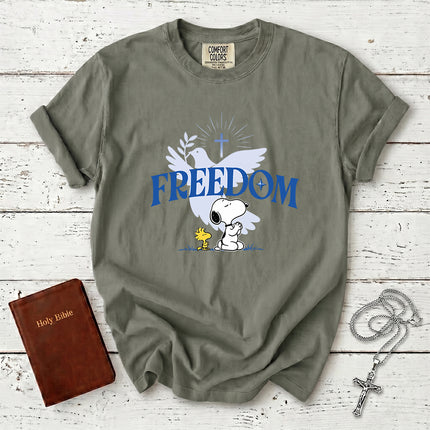Comfort Colors Freedom Dove Cross Christian T-Shirt