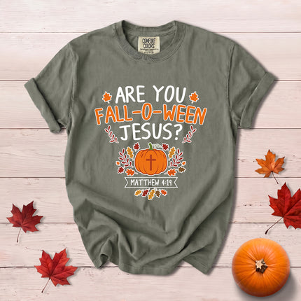 Comfort Colors Fall Autumn Christian Jesus Pumpkin Matthew 4 19 T-Shirt