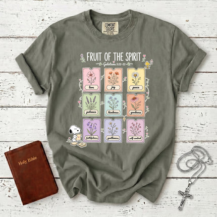 Comfort Colors Fruit of the Spirit Galatians 5 22 Christian Faith T-Shirt