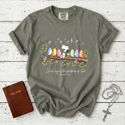 Comfort Colors Christian Psalm 89 1 Goodness of God Songbird Praise T-Shirt