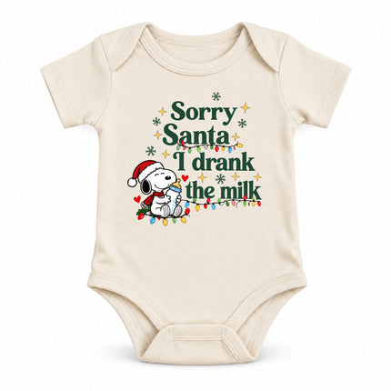 I Drank The Milk Funny Christmas Baby Bodysuit Outfit