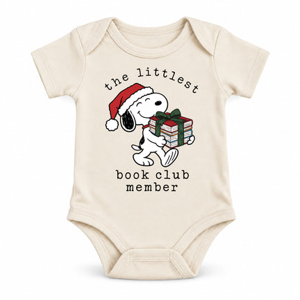 Littlest Book Club Member Christmas Reading Outfit Baby Bodysuit