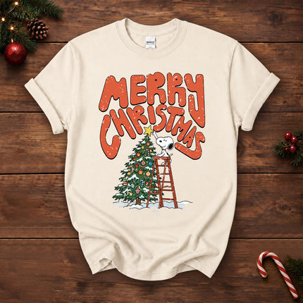 Merry Christmas Tree Decorating Retro Holiday T-Shirt