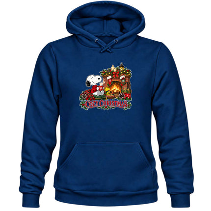 Cozy Christmas Fireplace Hot Cocoa Holiday Hoodie