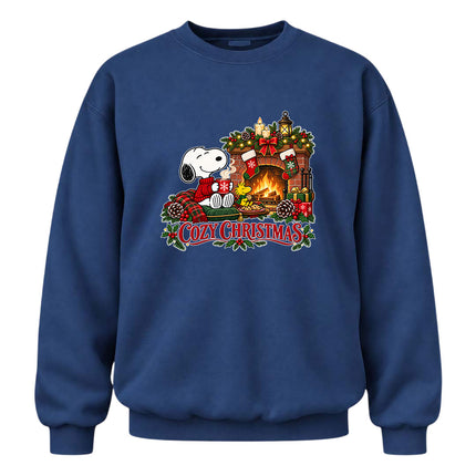 Cozy Christmas Fireplace Hot Cocoa Holiday Sweatshirt