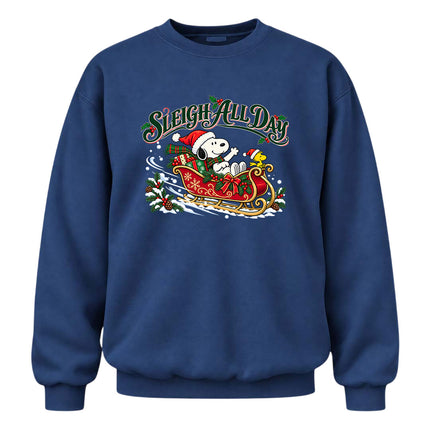 Sleigh All Day Christmas Holiday Sleigh Sweatshirt