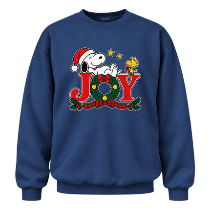 Christmas Joy Wreath Cozy Holiday Sweatshirt