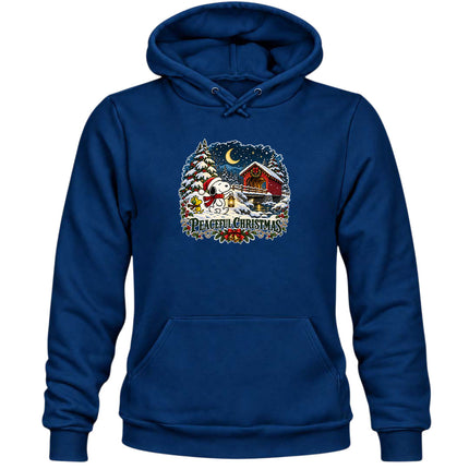 Peaceful Christmas Snowy Covered Bridge Winter Wonderland Hoodie