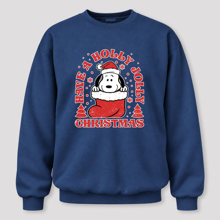 Have A Holly Jolly Christmas Retro Stocking Sweatshirt
