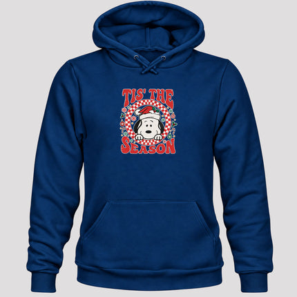 Tis The Season Christmas Retro Checkered Santa Hat Hoodie