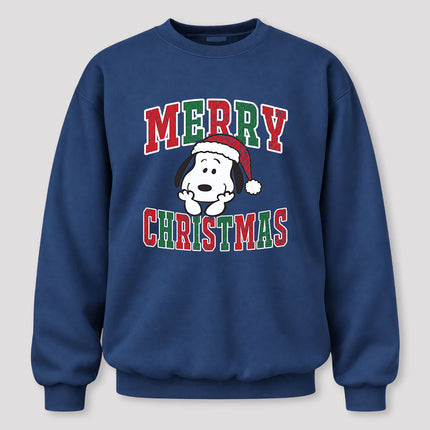 Merry Christmas Vintage Distressed Santa Hat Sweatshirt