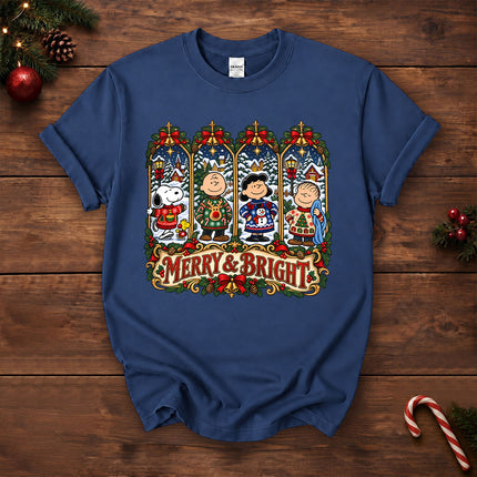 Merry and Bright Christmas Winter Village T-Shirt