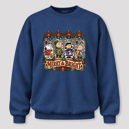 Merry and Bright Christmas Winter Village Sweatshirt