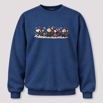 Christmas Winter Walk Snowflakes Plaid Scarves Sweatshirt