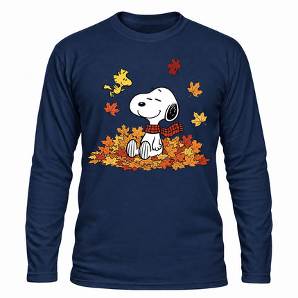 Fall Leaves Cozy Autumn Graphic Long Sleeve T-Shirt
