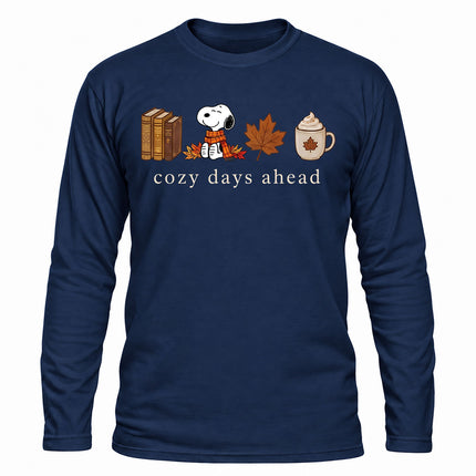 Cozy Days Ahead Fall Coffee Autumn Long Sleeve T-Shirt