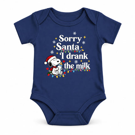 I Drank The Milk Funny Christmas Baby Bodysuit Outfit