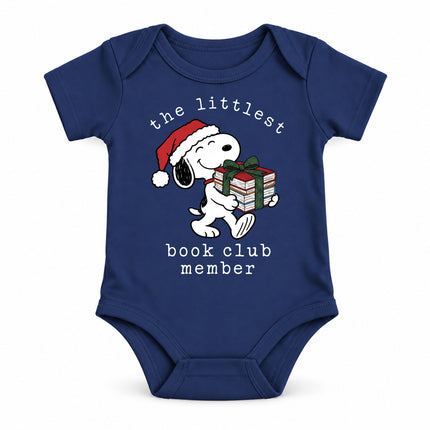 Littlest Book Club Member Christmas Reading Outfit Baby Bodysuit