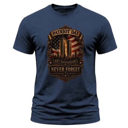 Patriot Day 9/11 25th Anniversary Never Forget Honoring The Heroes T-Shirt