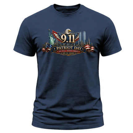 9/11 Patriot Day Never Forget American Eagle September 11 Memorial T-Shirt