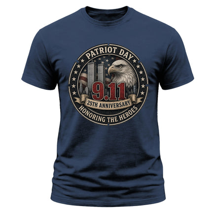 9/11 Patriot Day 25th Anniversary Honoring The Heroes Memorial T-Shirt