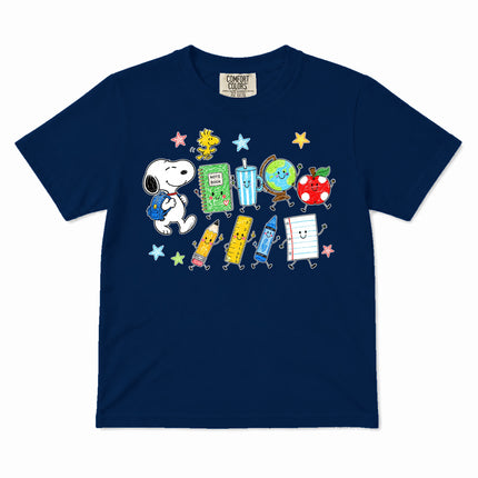 Comfort Colors Back To School School Supplies Globe Notebook Kid T-Shirt