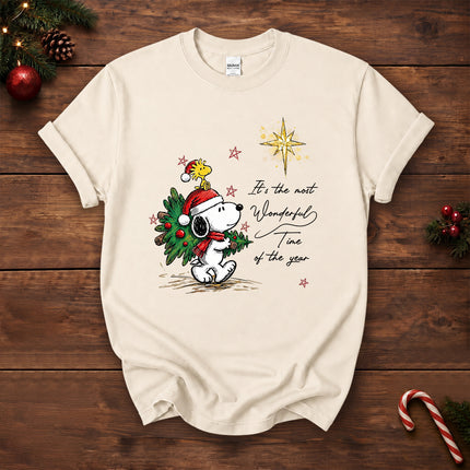 Most Wonderful Time Christmas Tree Star T-Shirt
