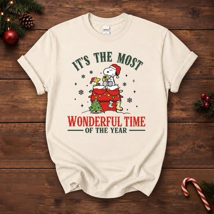Most Wonderful Time of the Year Christmas Rooftop Graphic T-Shirt