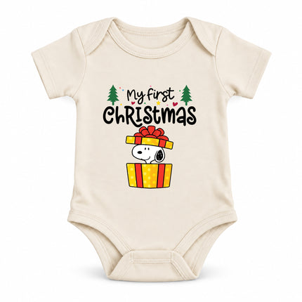 My First Christmas Gift Box Surprise Baby Bodysuit
