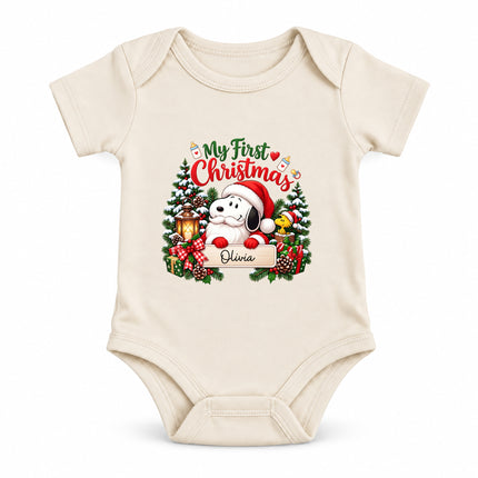 Personalized My First Christmas Baby Name Keepsake Baby Bodysuit