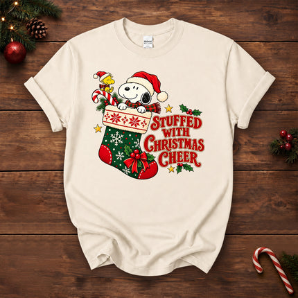 Stuffed With Christmas Cheer Stocking Holiday T-Shirt