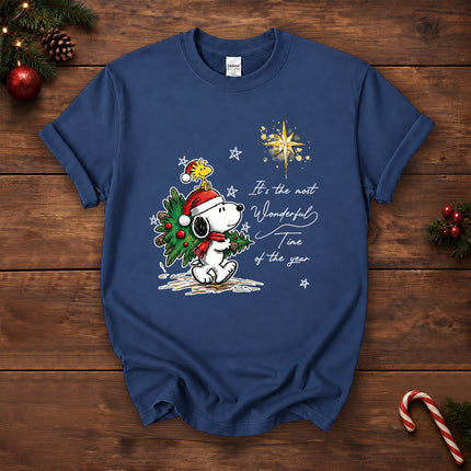 Most Wonderful Time Christmas Tree Star T-Shirt
