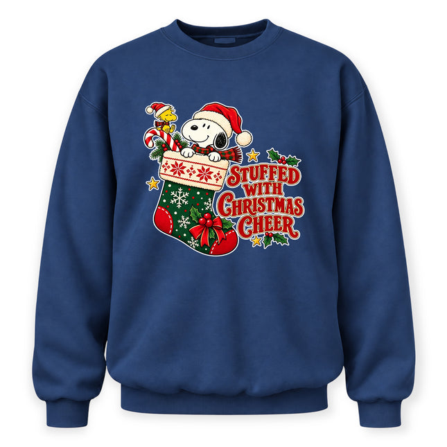 Stuffed With Christmas Cheer Holiday Stocking Sweatshirt